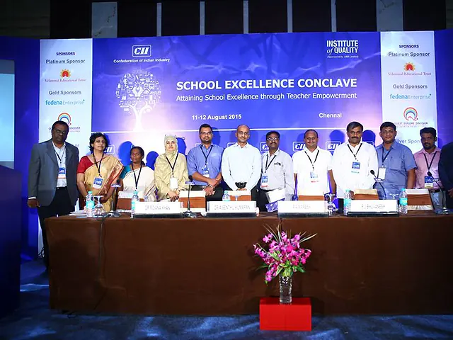 CII School Excellence Conclave. A photograph of R.J. Bhuvanesh from the KRM Group of Schools archive